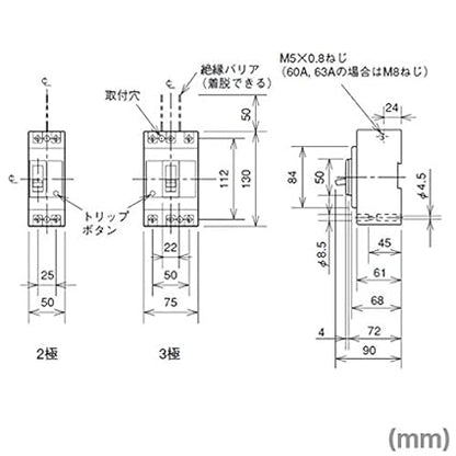 三菱電機 NF32-SV 2P 30A (ノーヒューズブレーカー) (2極) (AC/DC) NN