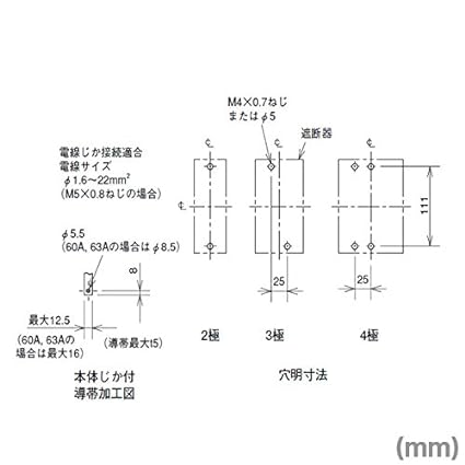 三菱電機 NF63-CV 3P 20A(ノーヒューズブレーカー) (3極) (AC/DC) NN